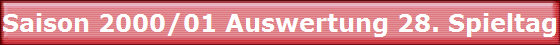 Saison 2000/01 Auswertung 28. Spieltag