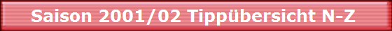 Saison 2001/02 Tippübersicht N-Z Saison 2001/02 Tippübersicht N-Z
