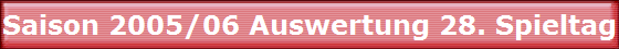 Saison 2005/06 Auswertung 28. Spieltag Saison 2005/06 Auswertung 28. Spieltag